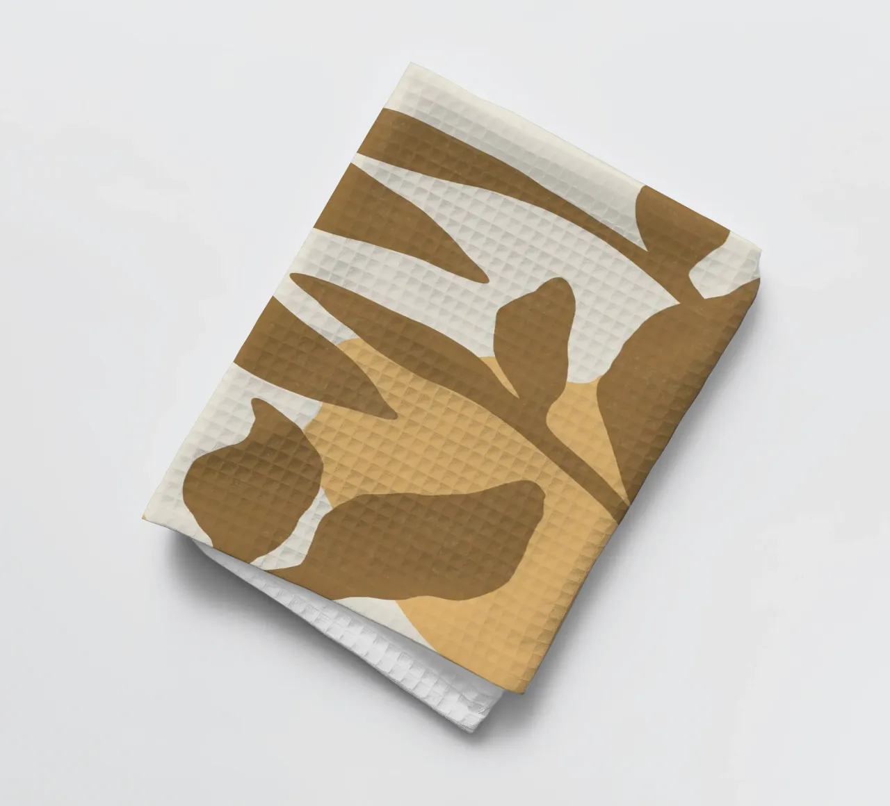 Astratto botanico - Marrone oro canovaccio da cucina da MoonlightPrint