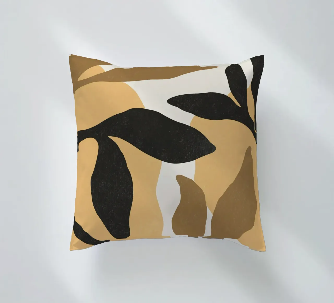 Astratto botanico - Marrone nero cuscino da MoonlightPrint
