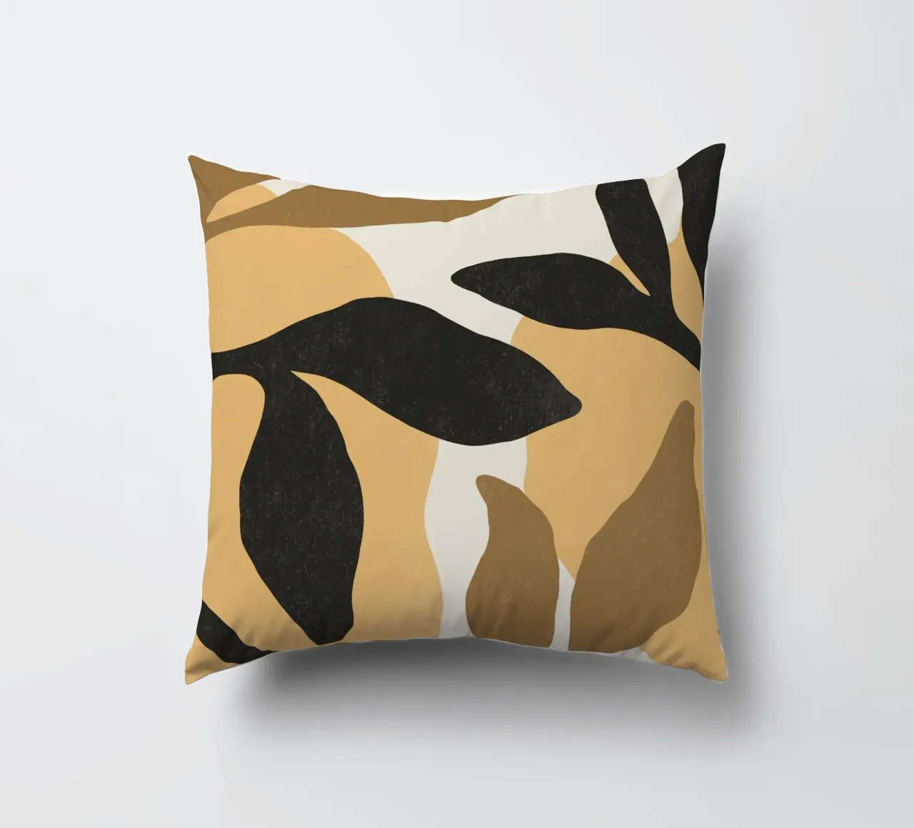 Astratto botanico - Marrone nero cuscino da MoonlightPrint