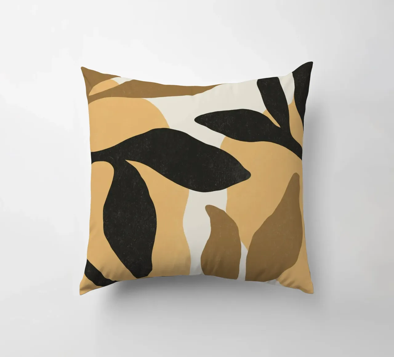 Astratto botanico - Marrone nero cuscino da MoonlightPrint