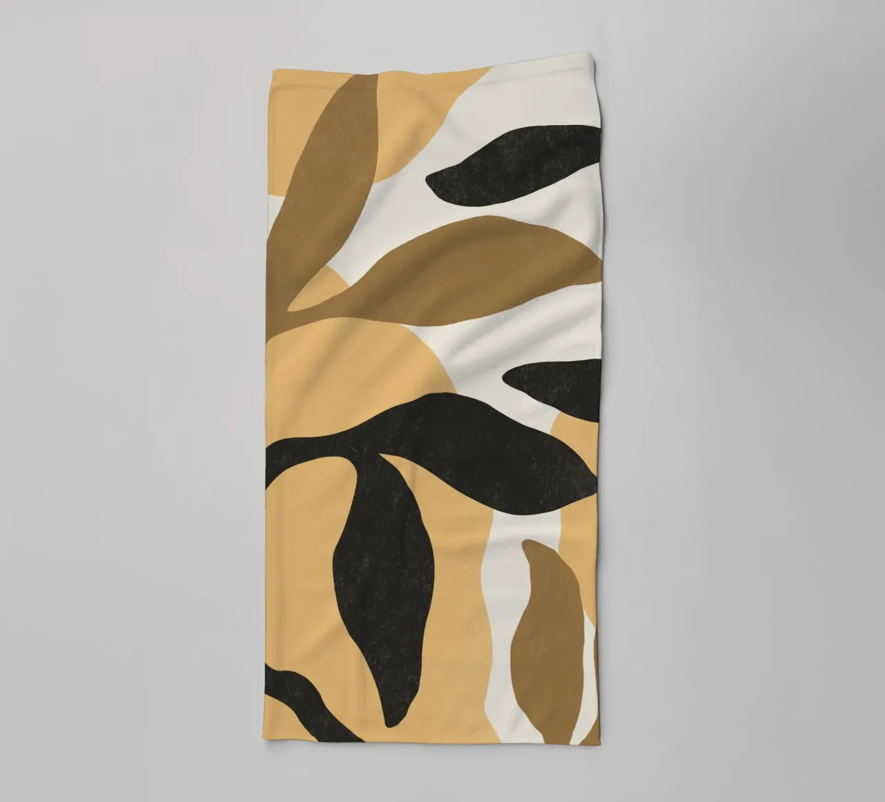 Astratto botanico - Marrone nero asciugamano da bagno da MoonlightPrint