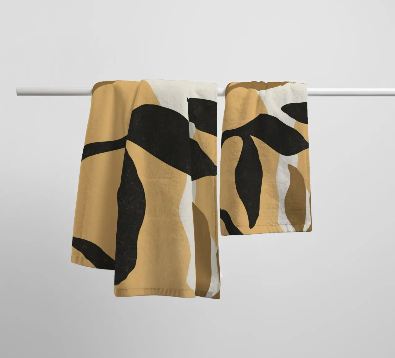 Astratto botanico - Marrone nero asciugamano da bagno da MoonlightPrint