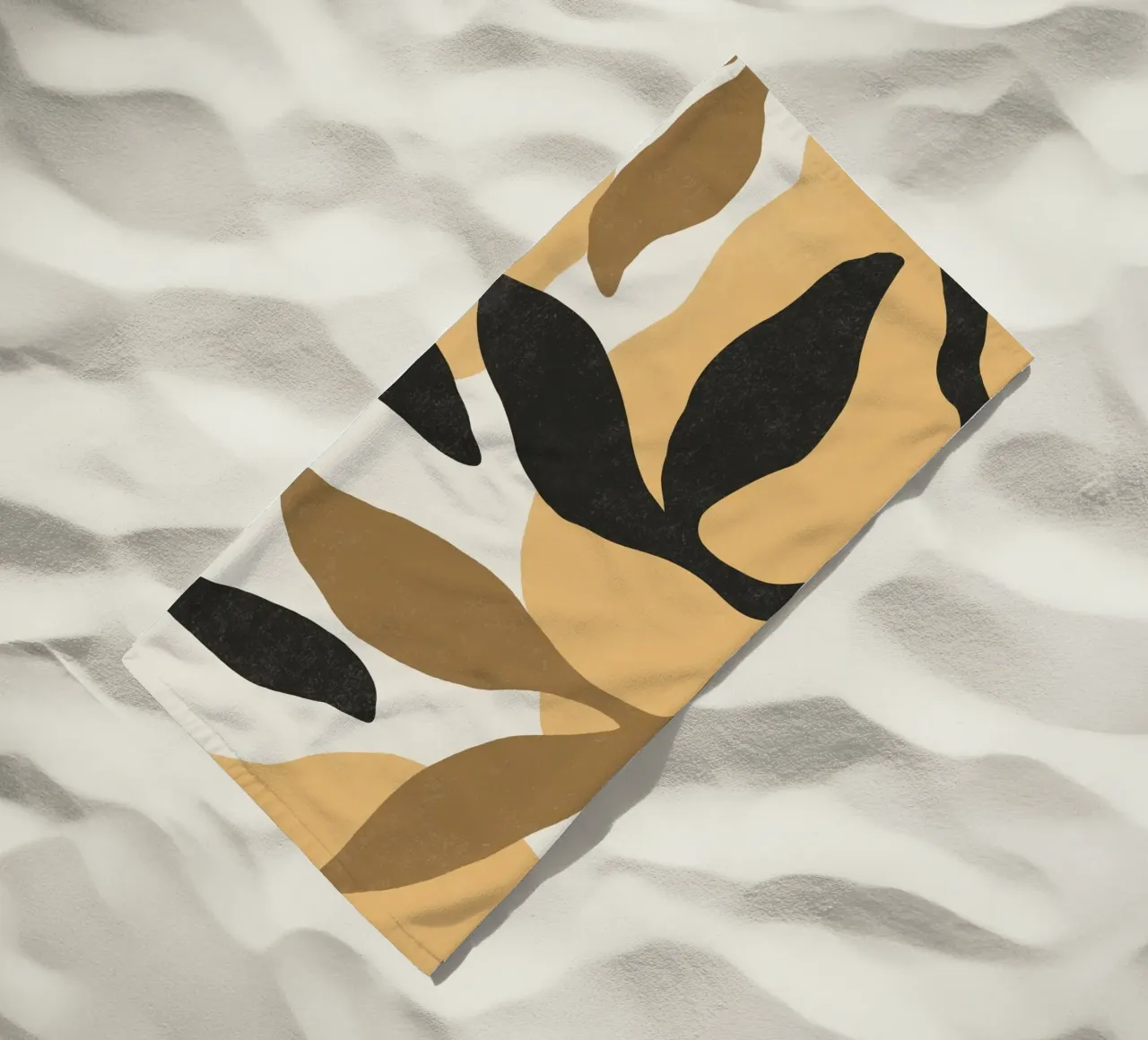 Astratto botanico - Marrone nero telo mare da MoonlightPrint