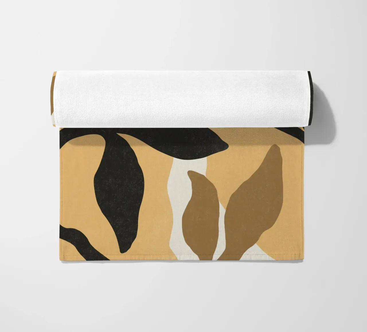 Astratto botanico - Marrone nero telo mare da MoonlightPrint