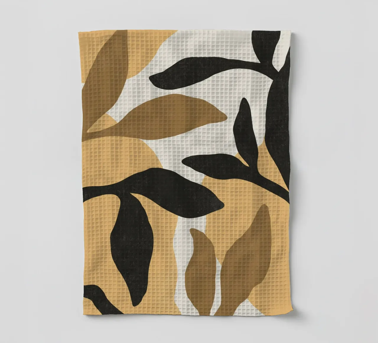 Astratto botanico - Marrone nero canovaccio da cucina da MoonlightPrint