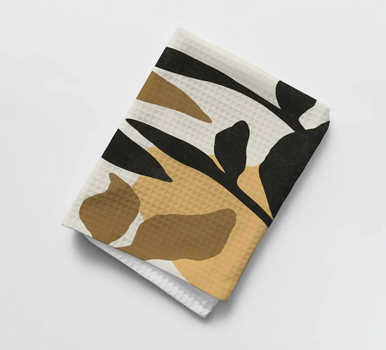 Astratto botanico - Marrone nero canovaccio da cucina da MoonlightPrint