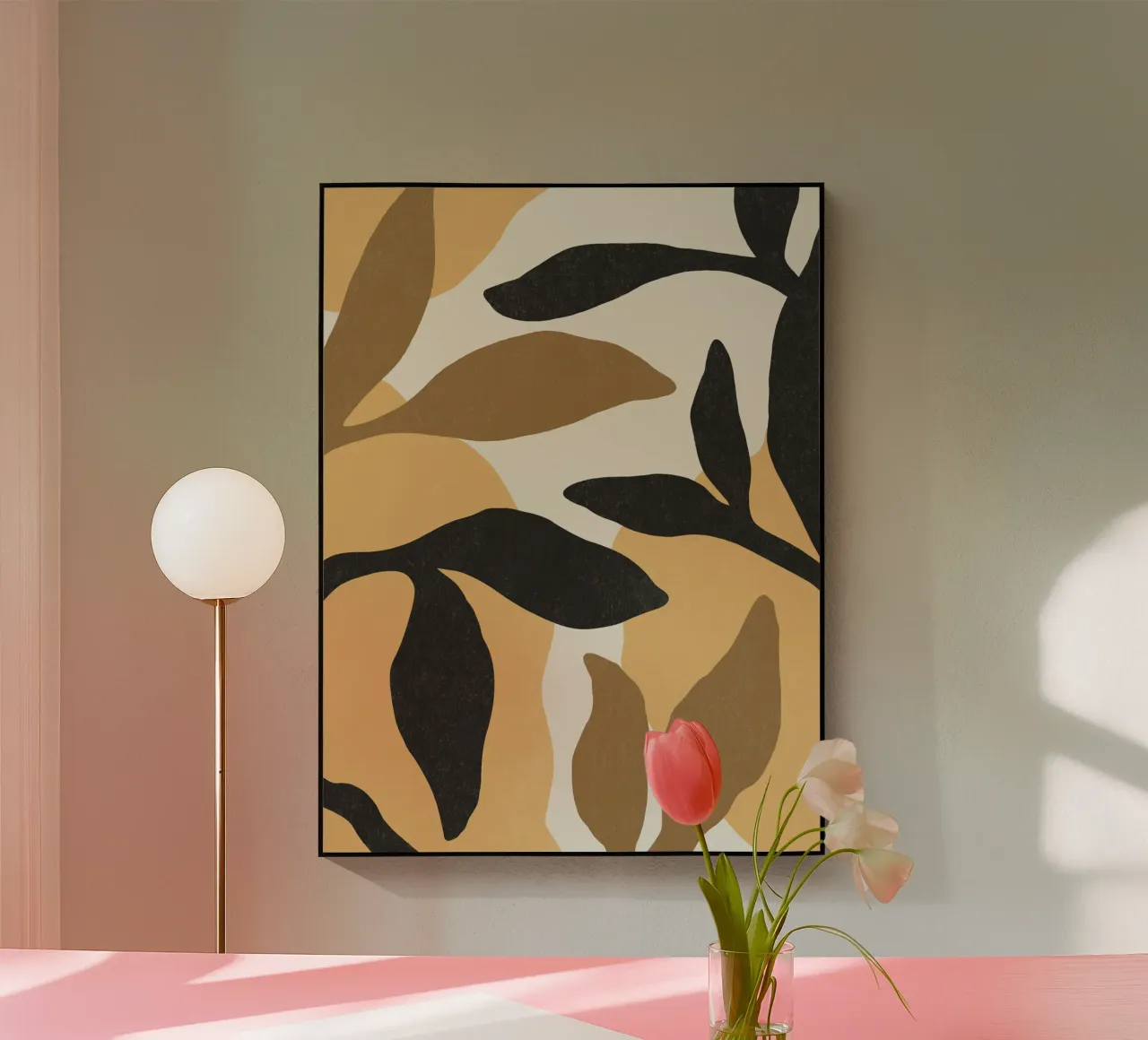Astratto botanico - Marrone nero plexiglass da MoonlightPrint