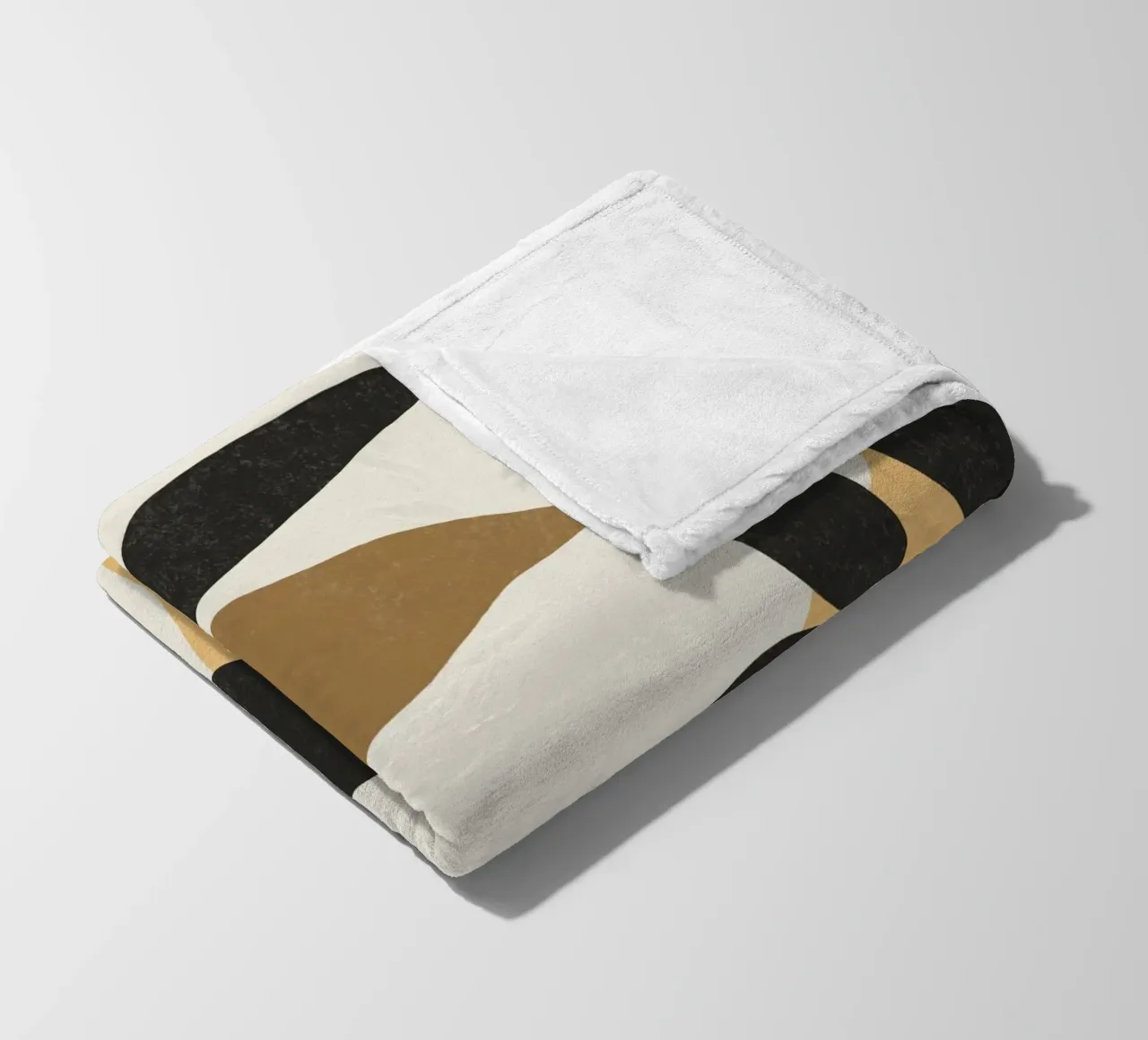 Astratto botanico - Marrone nero coperta in pile da MoonlightPrint