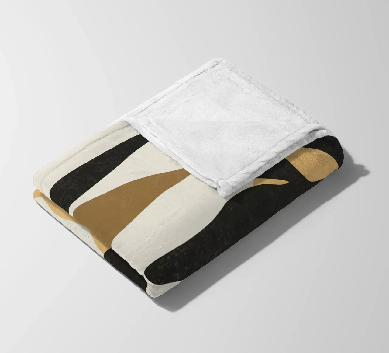 Astratto botanico - Marrone nero coperta in pile da MoonlightPrint