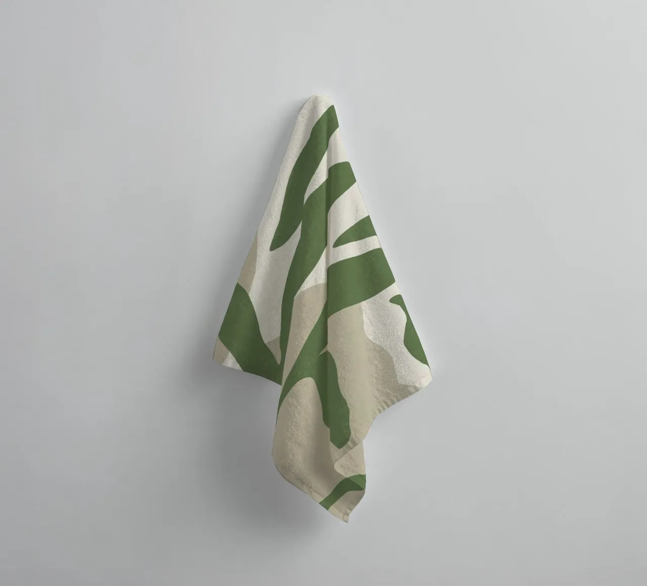 Botanic Abstract - Green towel by MoonlightPrint