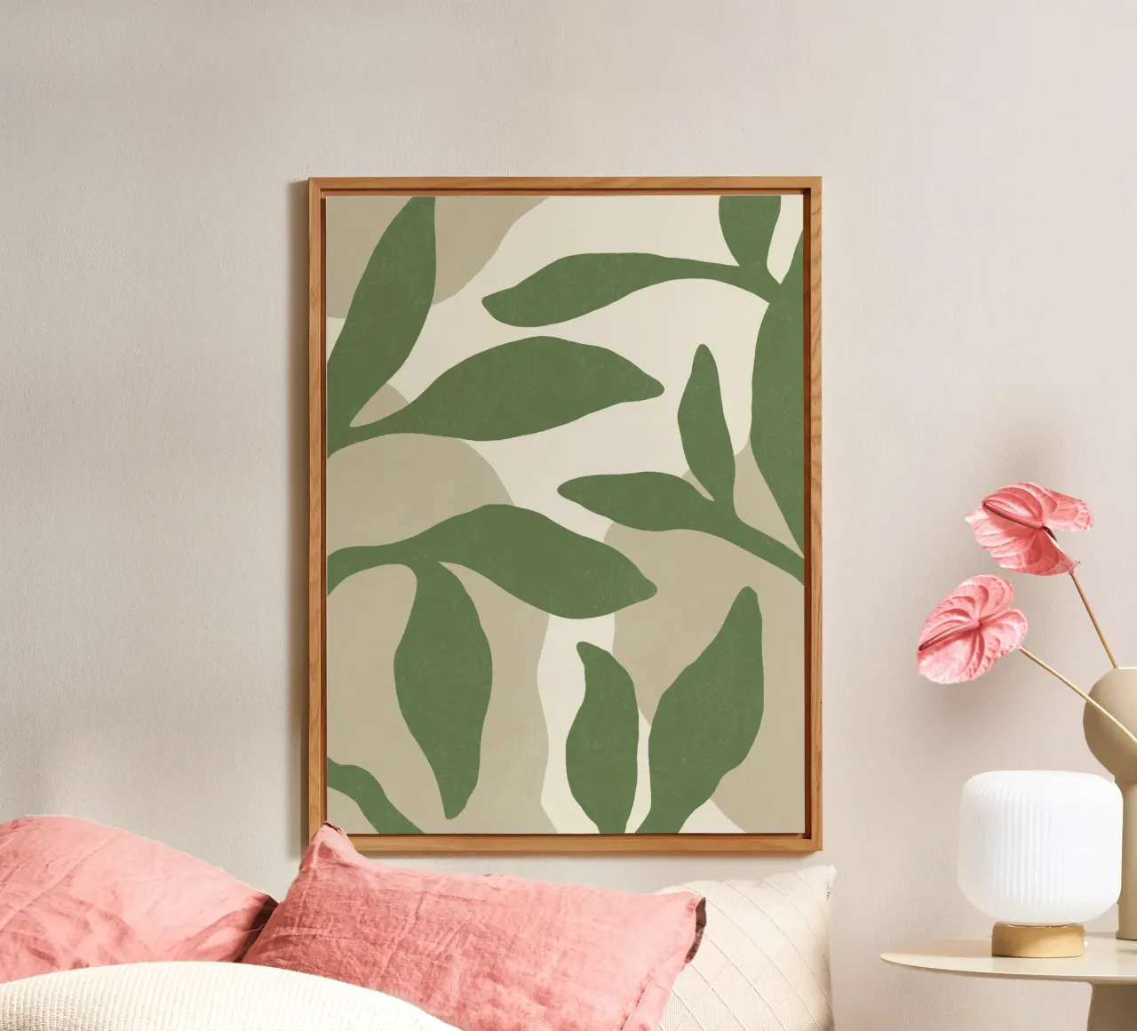 Astratto botanico - Verde alluminio dibond da MoonlightPrint