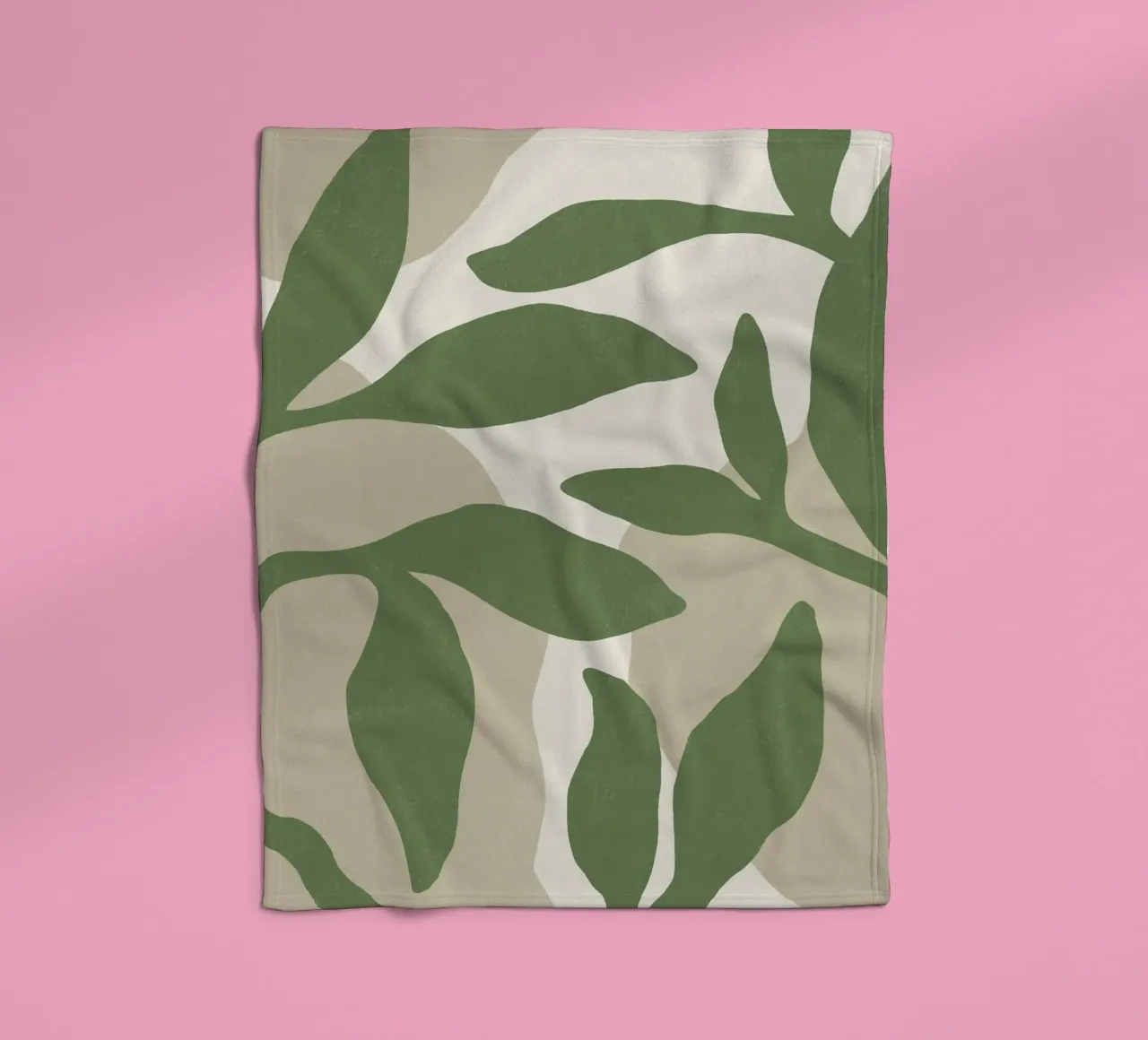 Astratto botanico - Verde coperta in pile da MoonlightPrint