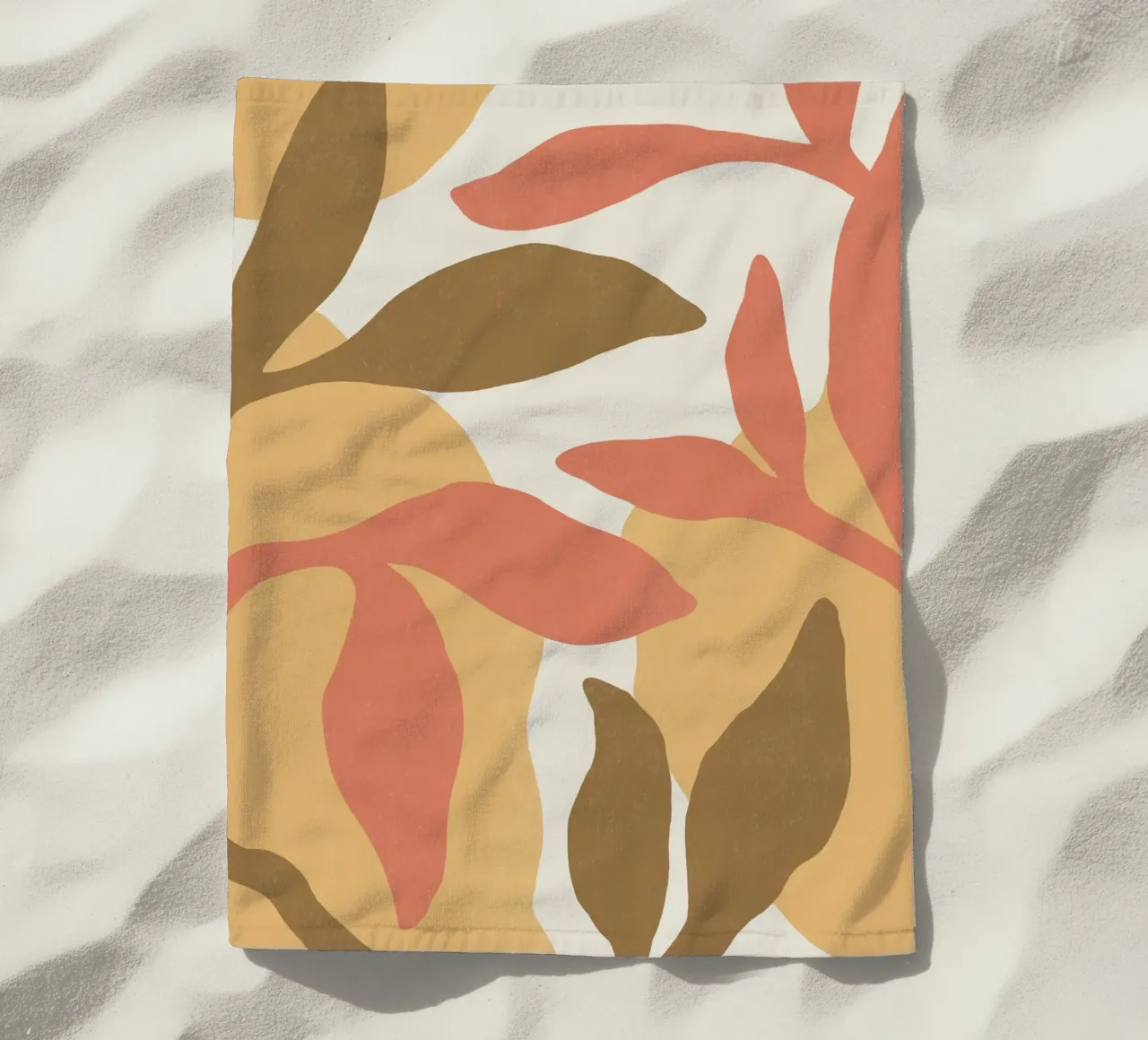 Astratto botanico - Marrone Rosa telo mare da MoonlightPrint
