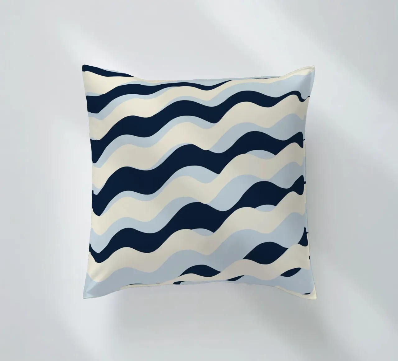 Waves pattern 09 decorative cushion by Little Dean