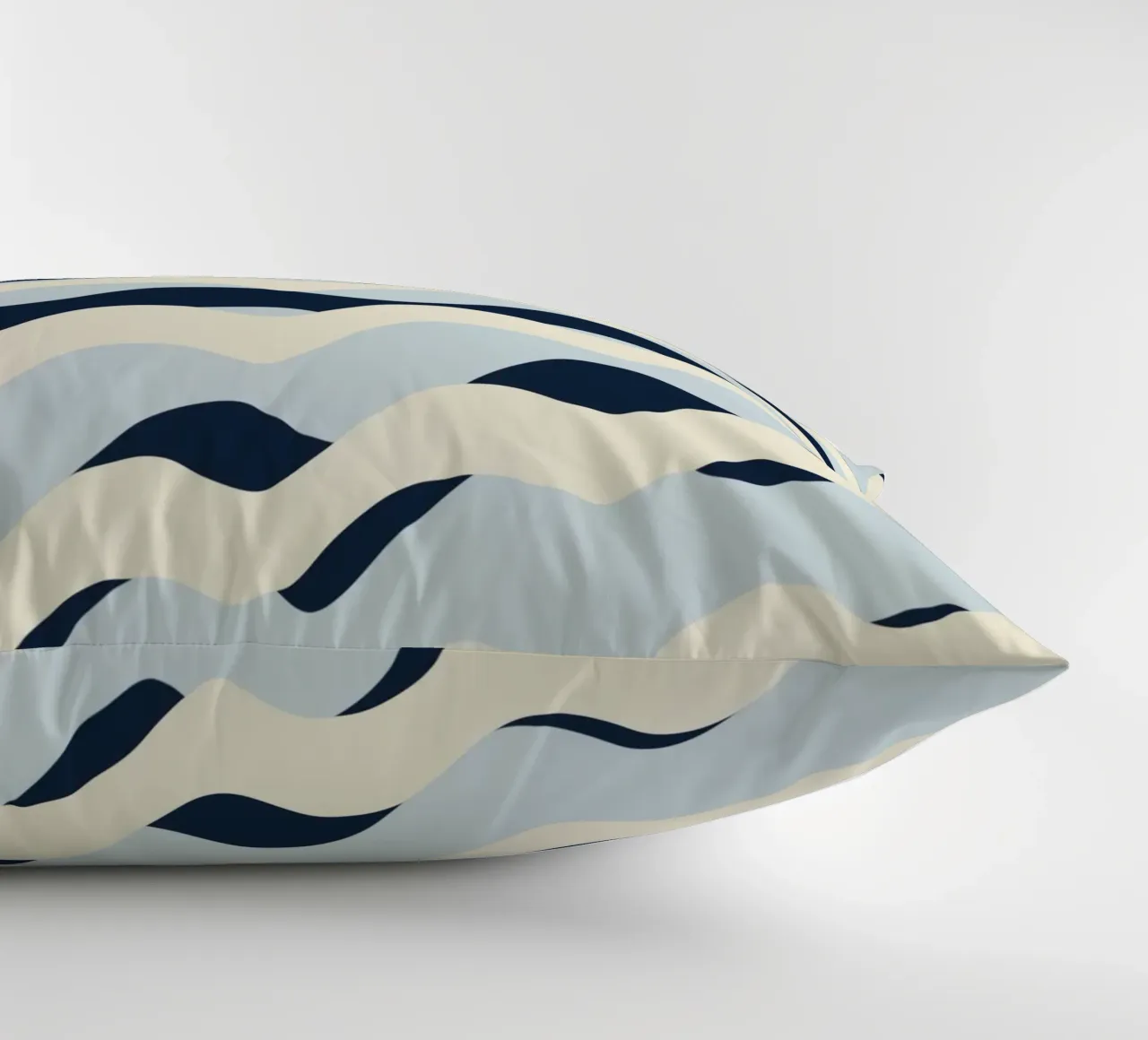 Waves pattern 09 decorative cushion by Little Dean