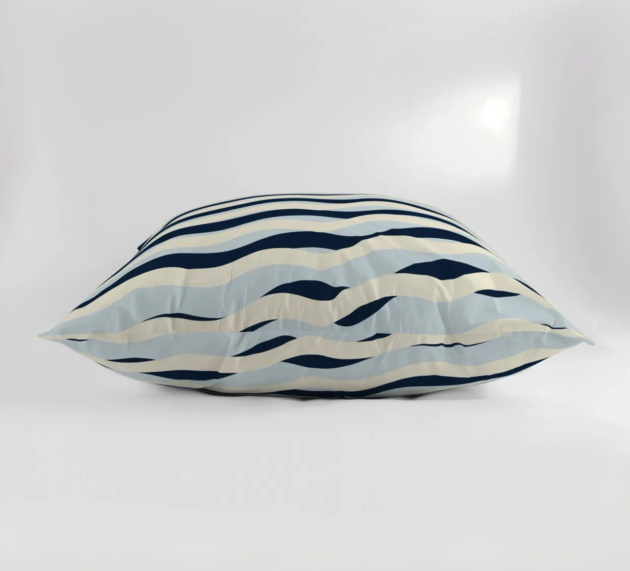 Waves pattern 09 decorative cushion by Little Dean