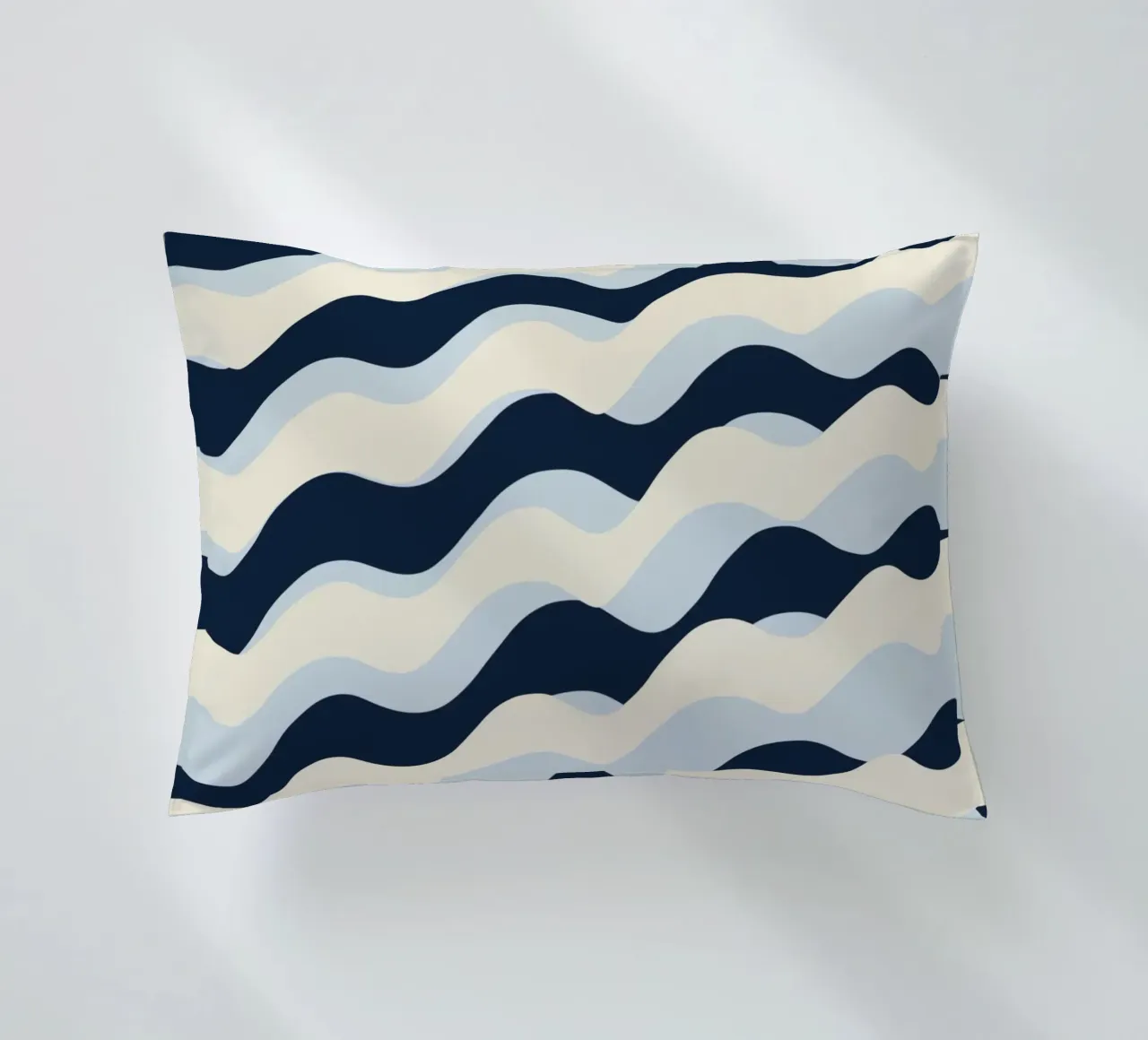 Waves pattern 09 decorative cushion by Little Dean