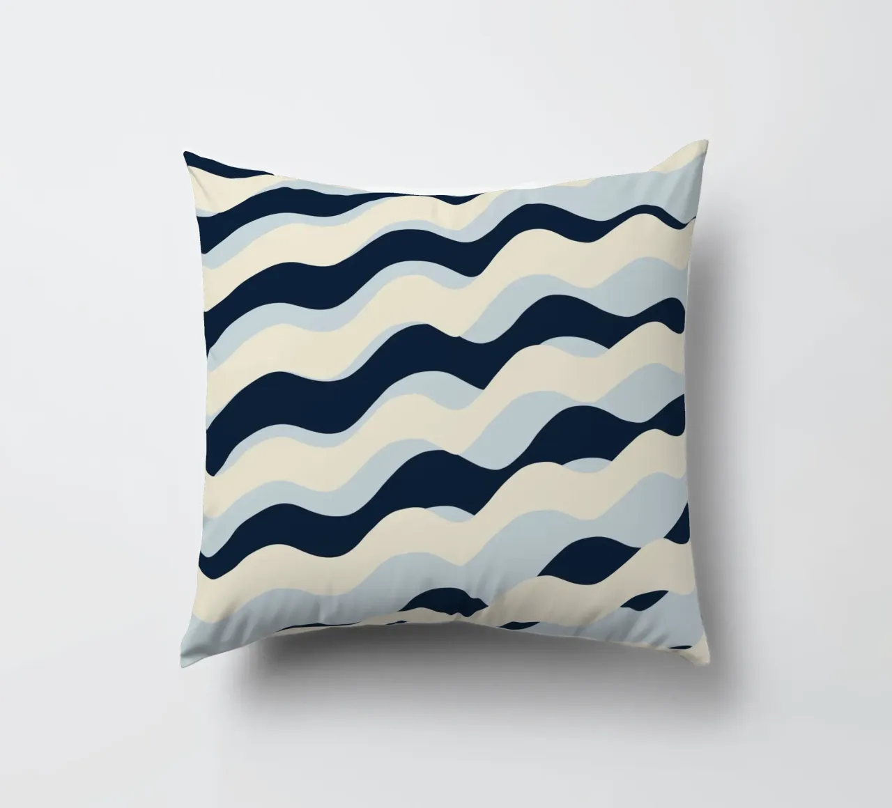 Waves pattern 09 decorative cushion by Little Dean