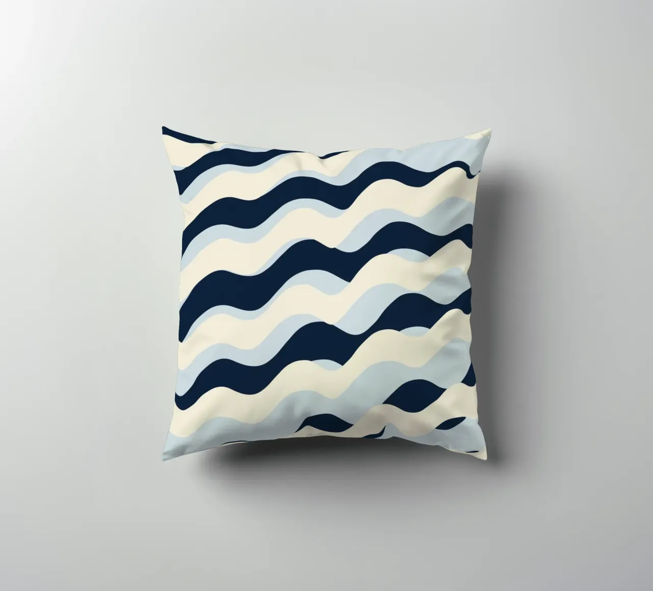 Waves pattern 09 decorative cushion by Little Dean