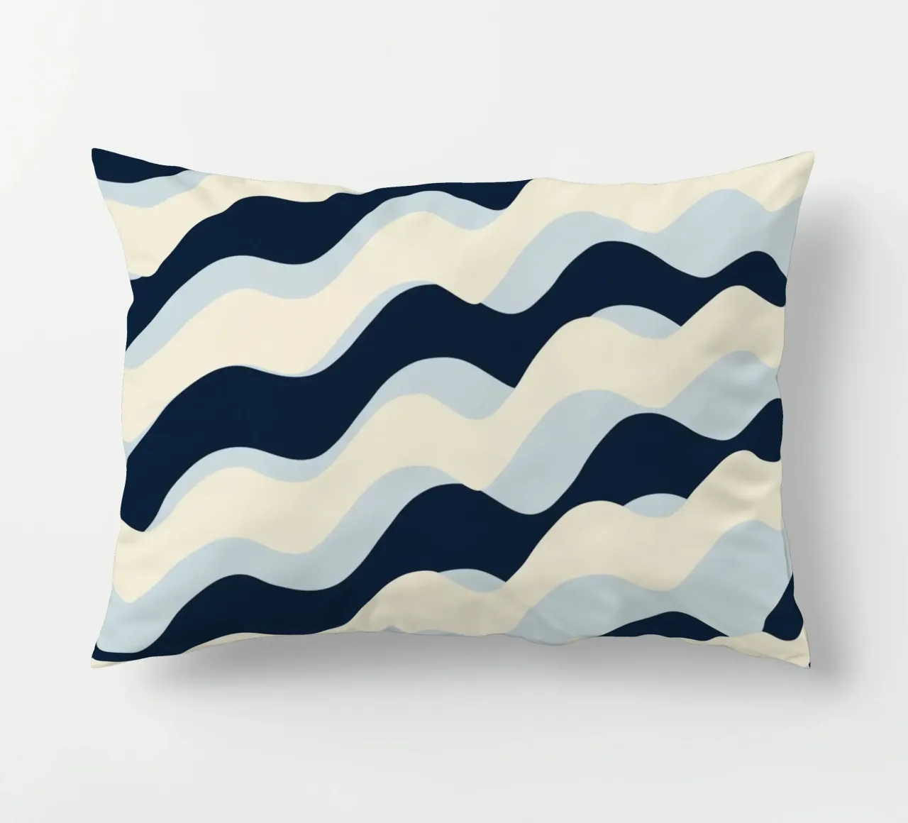 Waves pattern 09 decorative cushion by Little Dean