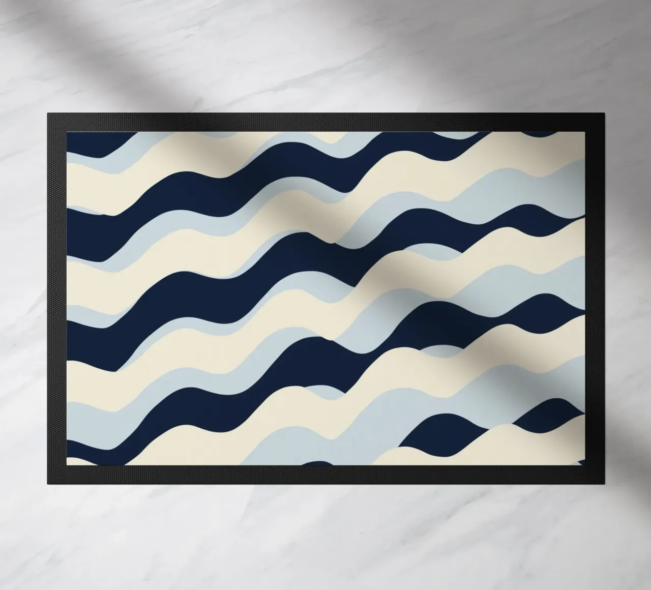 Waves pattern 09 doormat by Little Dean