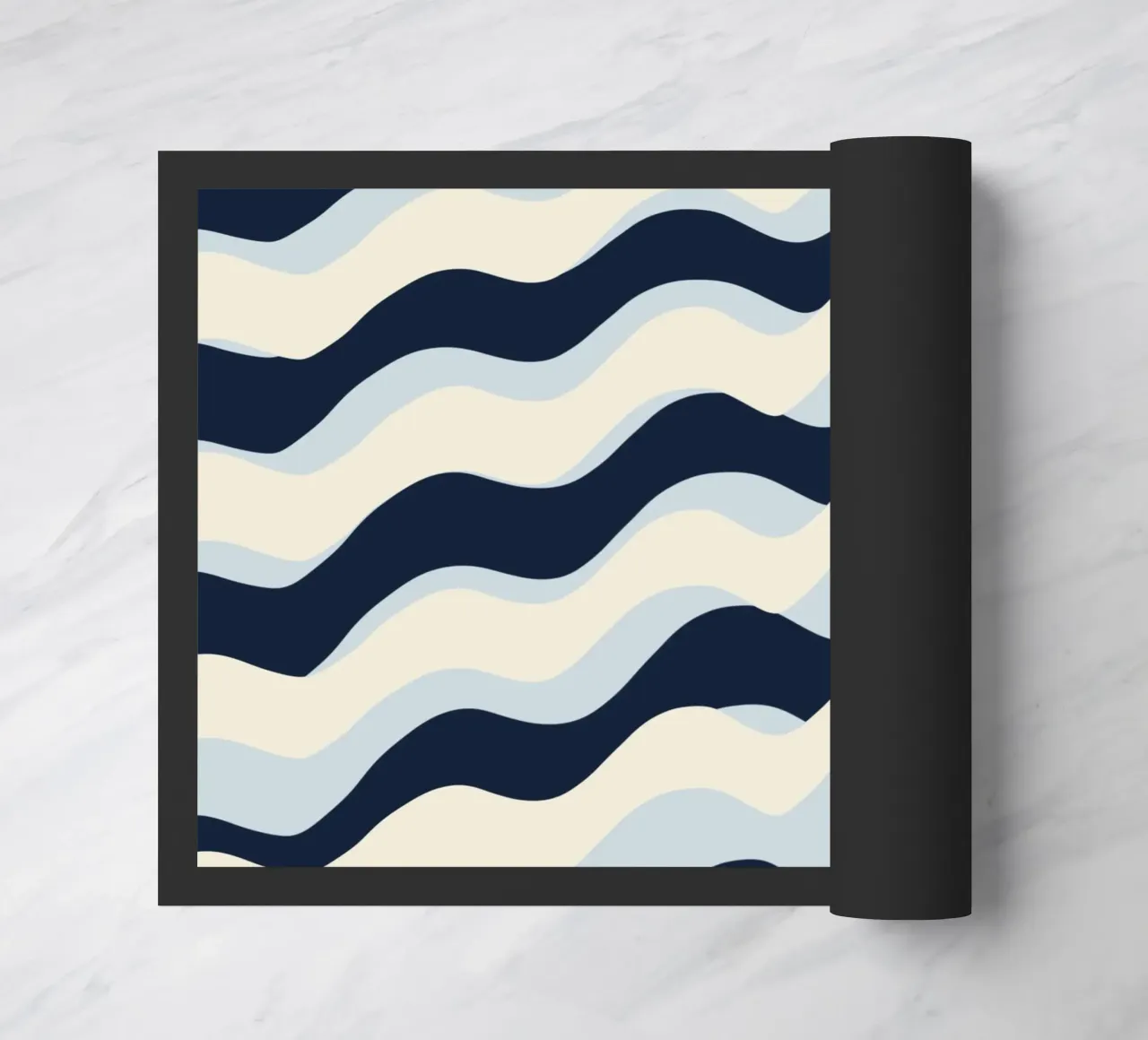 Waves pattern 09 doormat by Little Dean