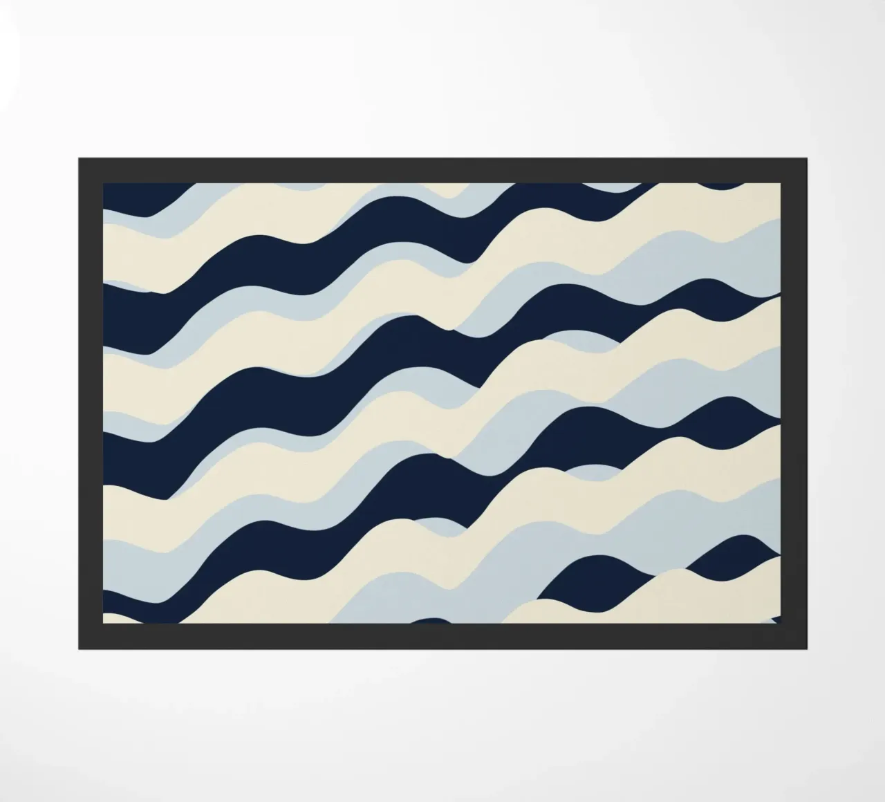 Waves pattern 09 doormat by Little Dean