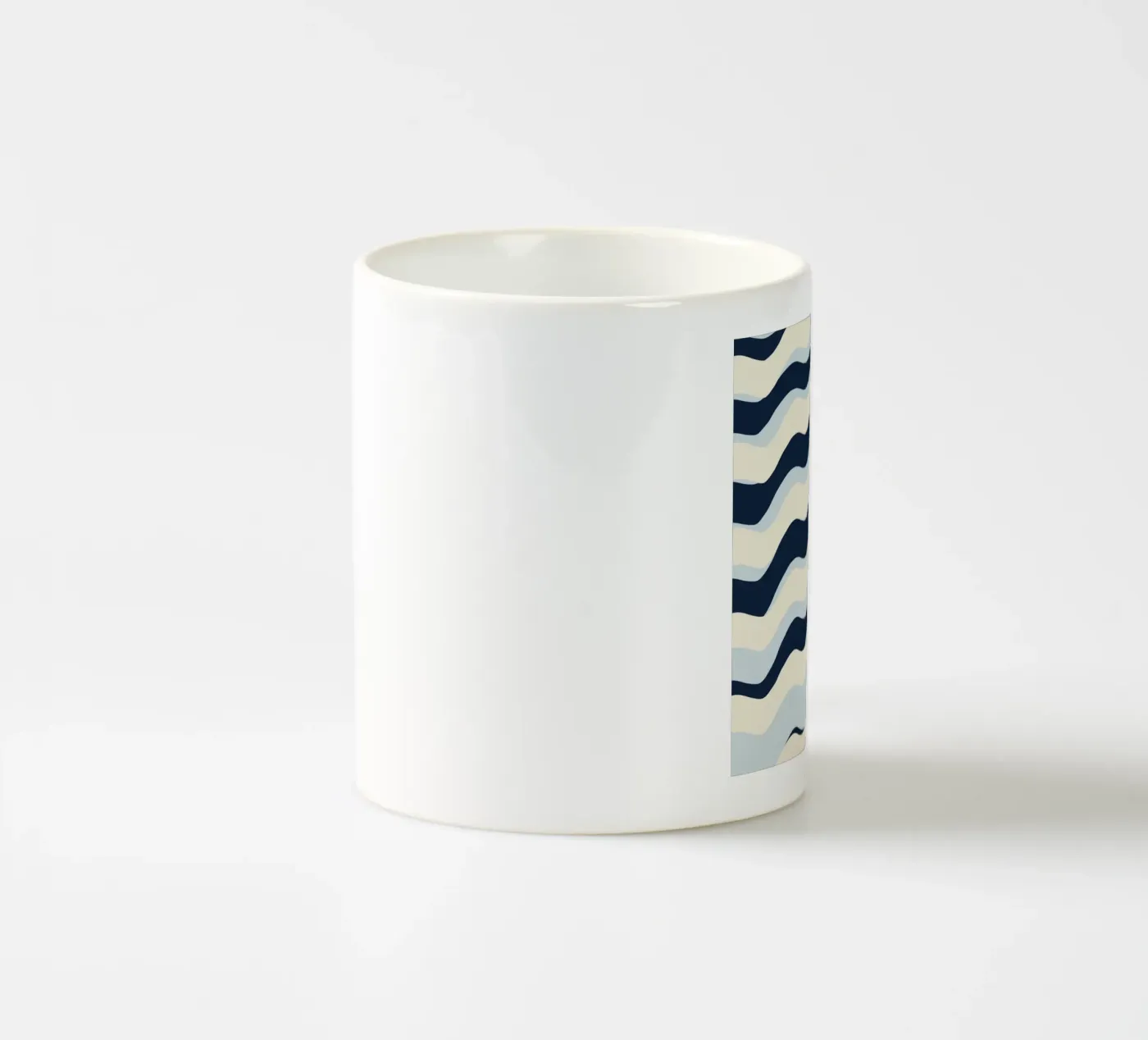 Waves pattern 09 ceramic mug by Little Dean
