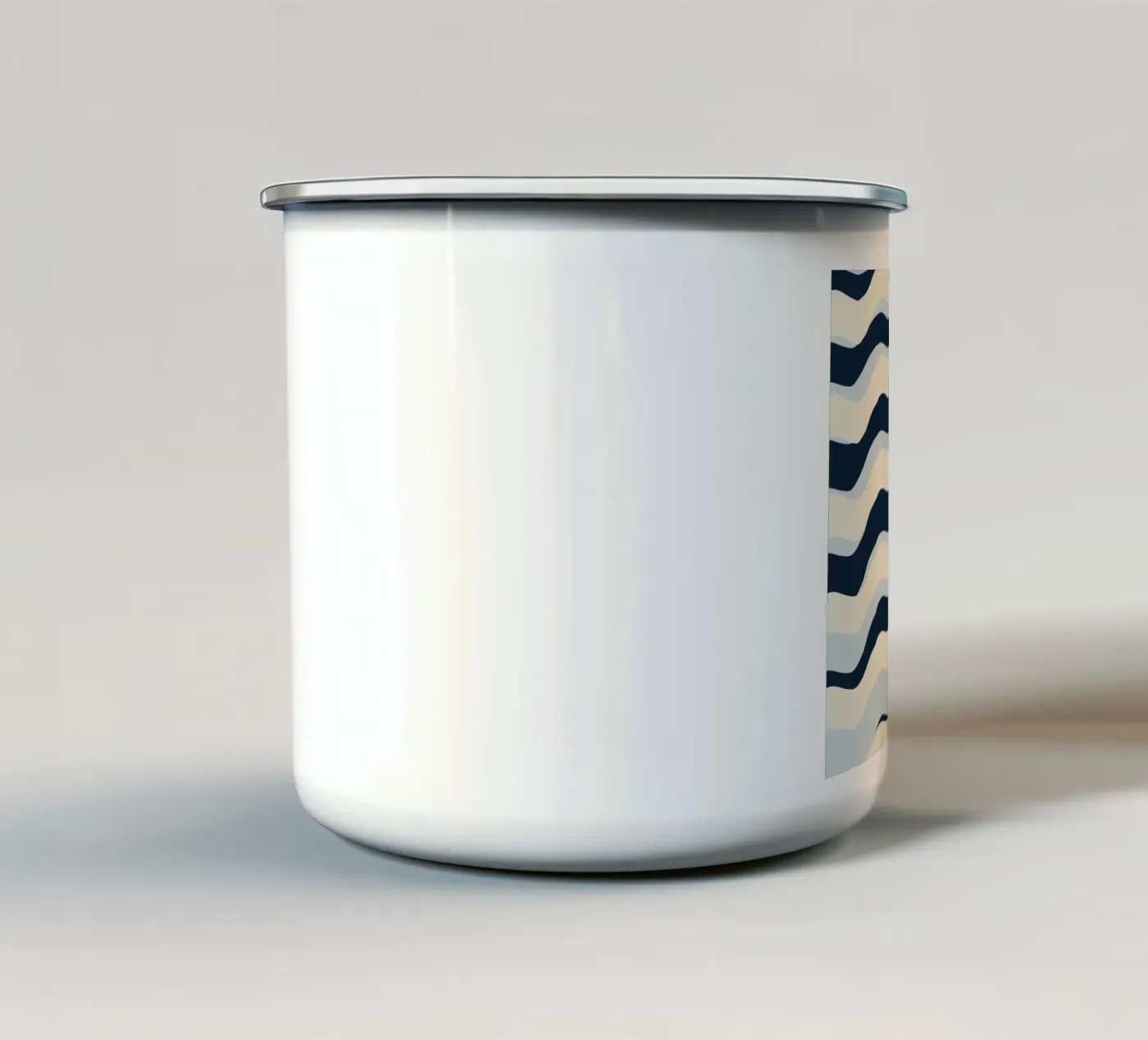 Waves pattern 09 enamel mug by Little Dean