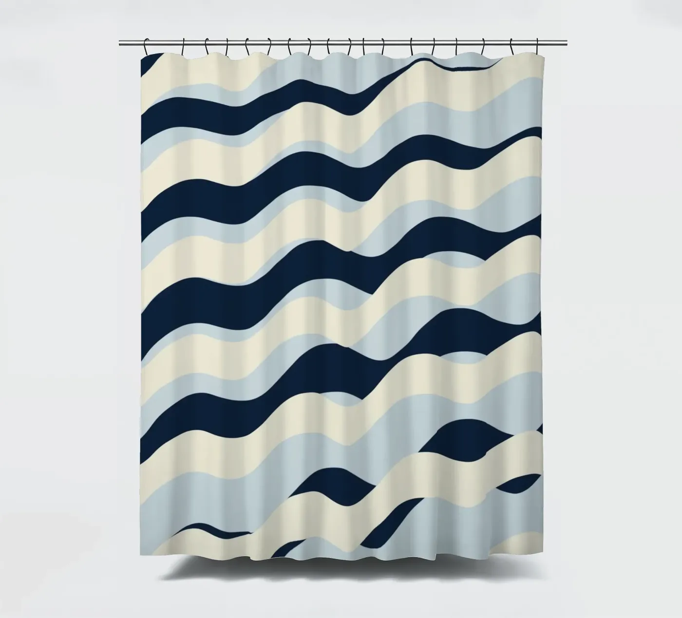 Waves pattern 09 Duschvorhang von Little Dean