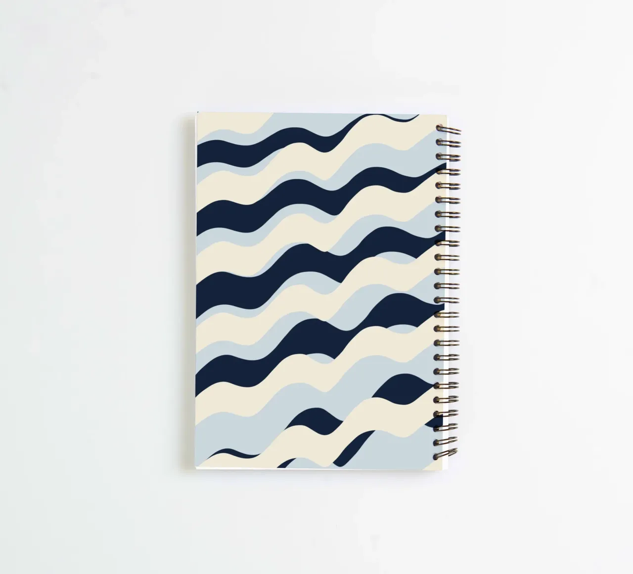 Waves pattern 09 spiral notebook by Little Dean