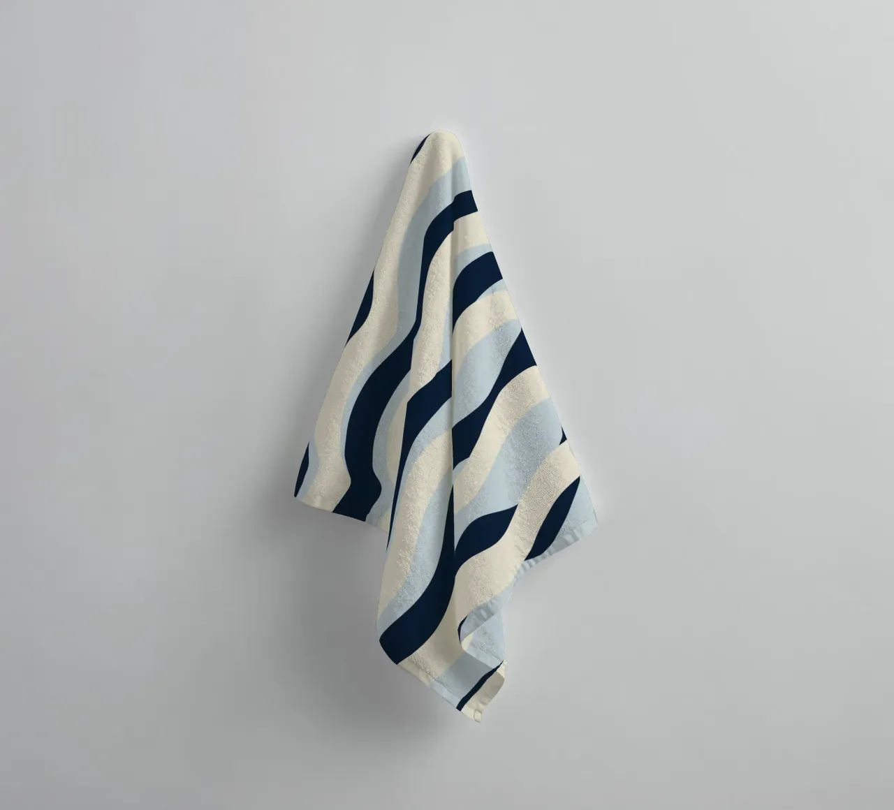 Waves pattern 09 towel by Little Dean