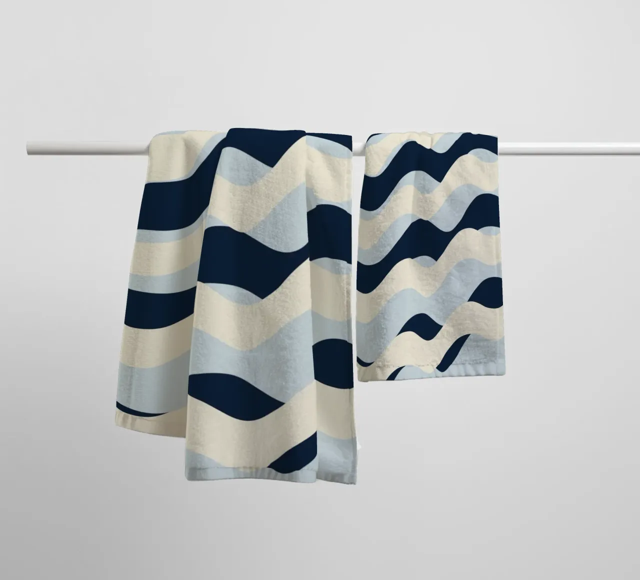 Waves pattern 09 towel by Little Dean