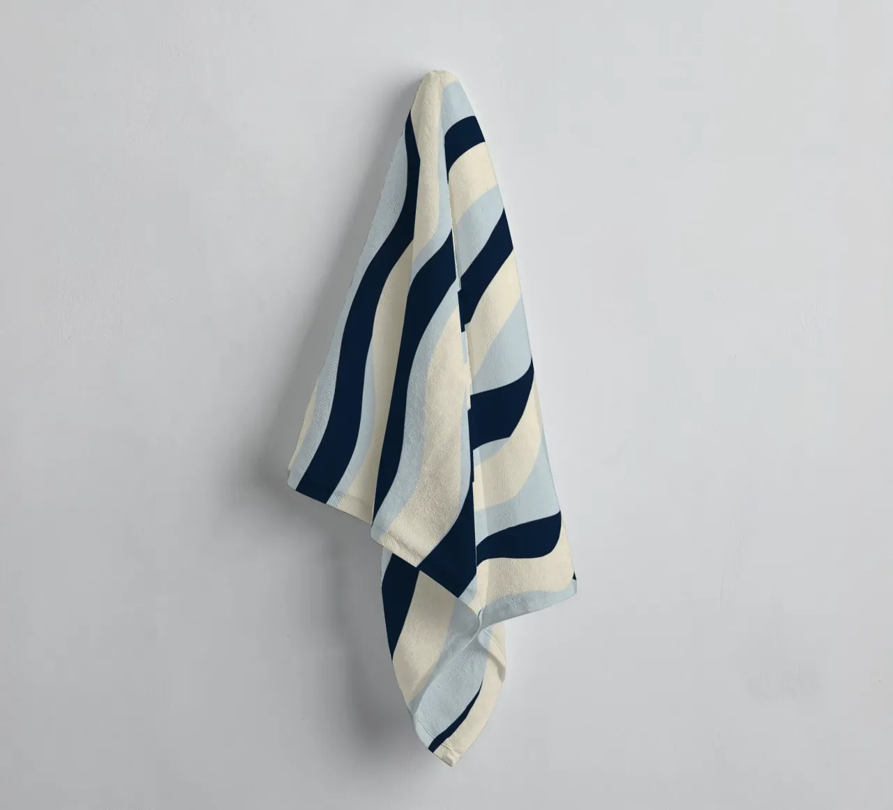 Waves pattern 09 towel by Little Dean