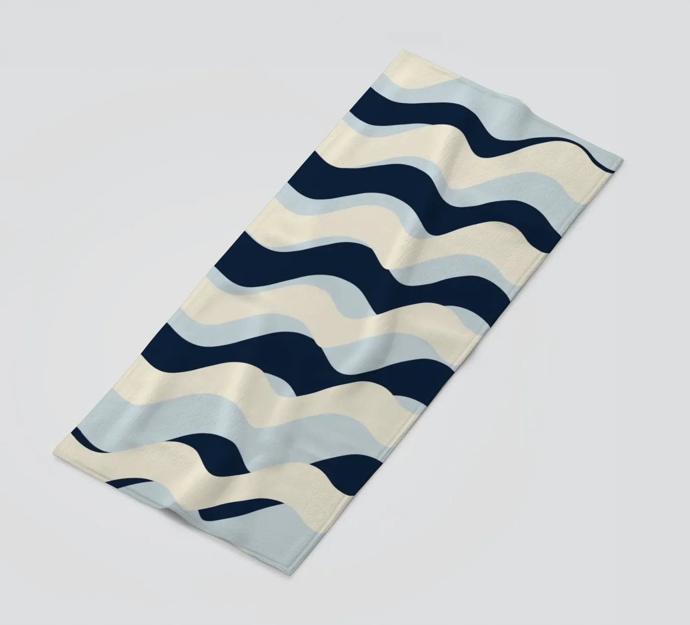 Waves pattern 09 beach towel by Little Dean