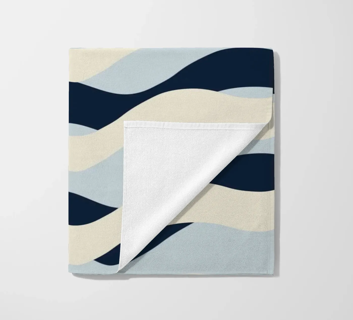 Waves pattern 09 beach towel by Little Dean
