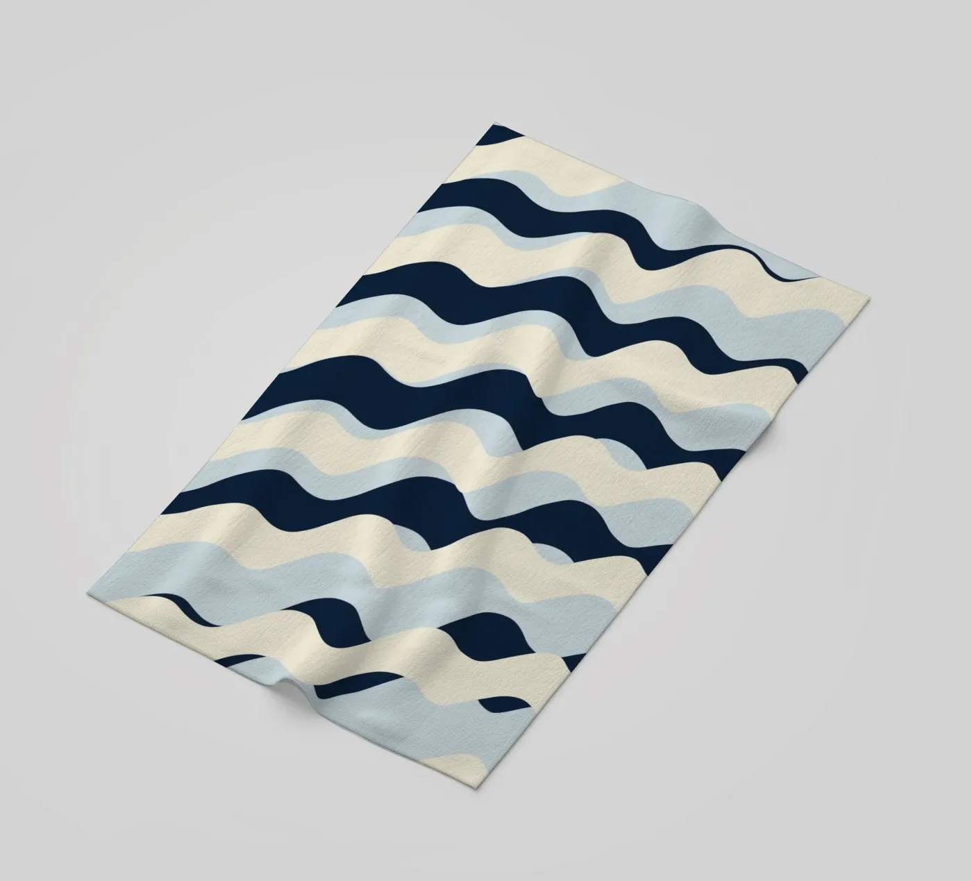 Waves pattern 09 beach towel by Little Dean