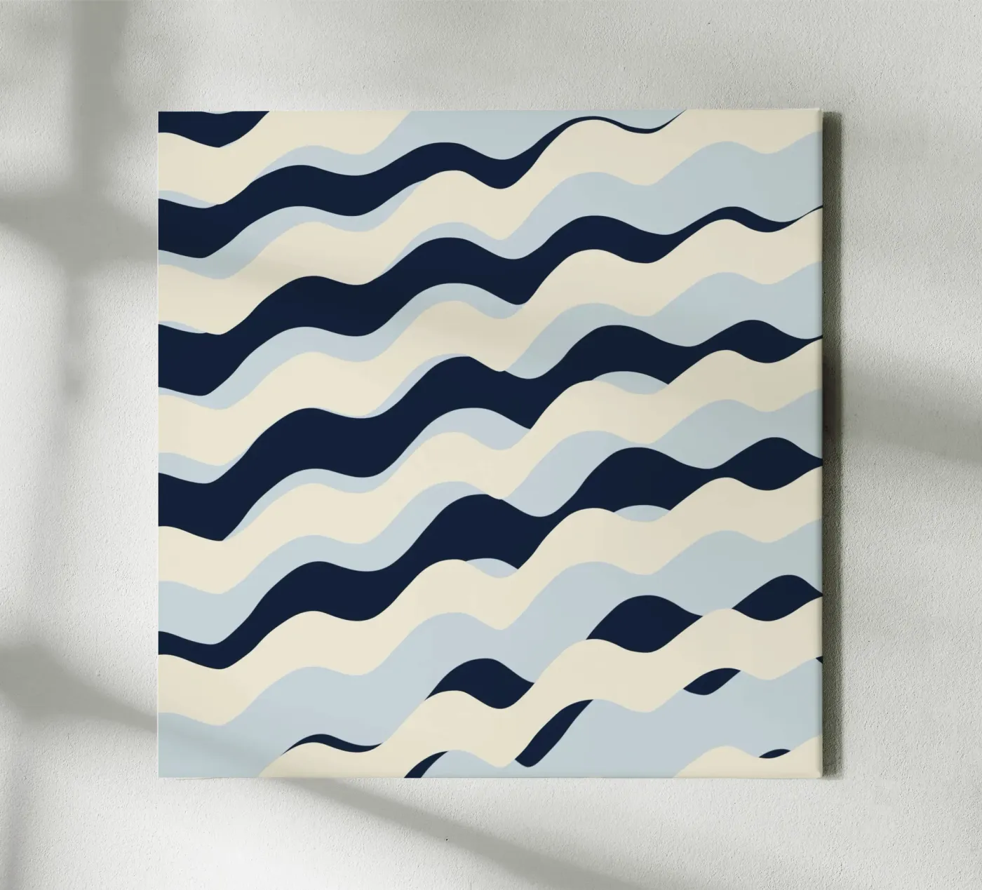 Waves pattern 09 canvas van Little Dean