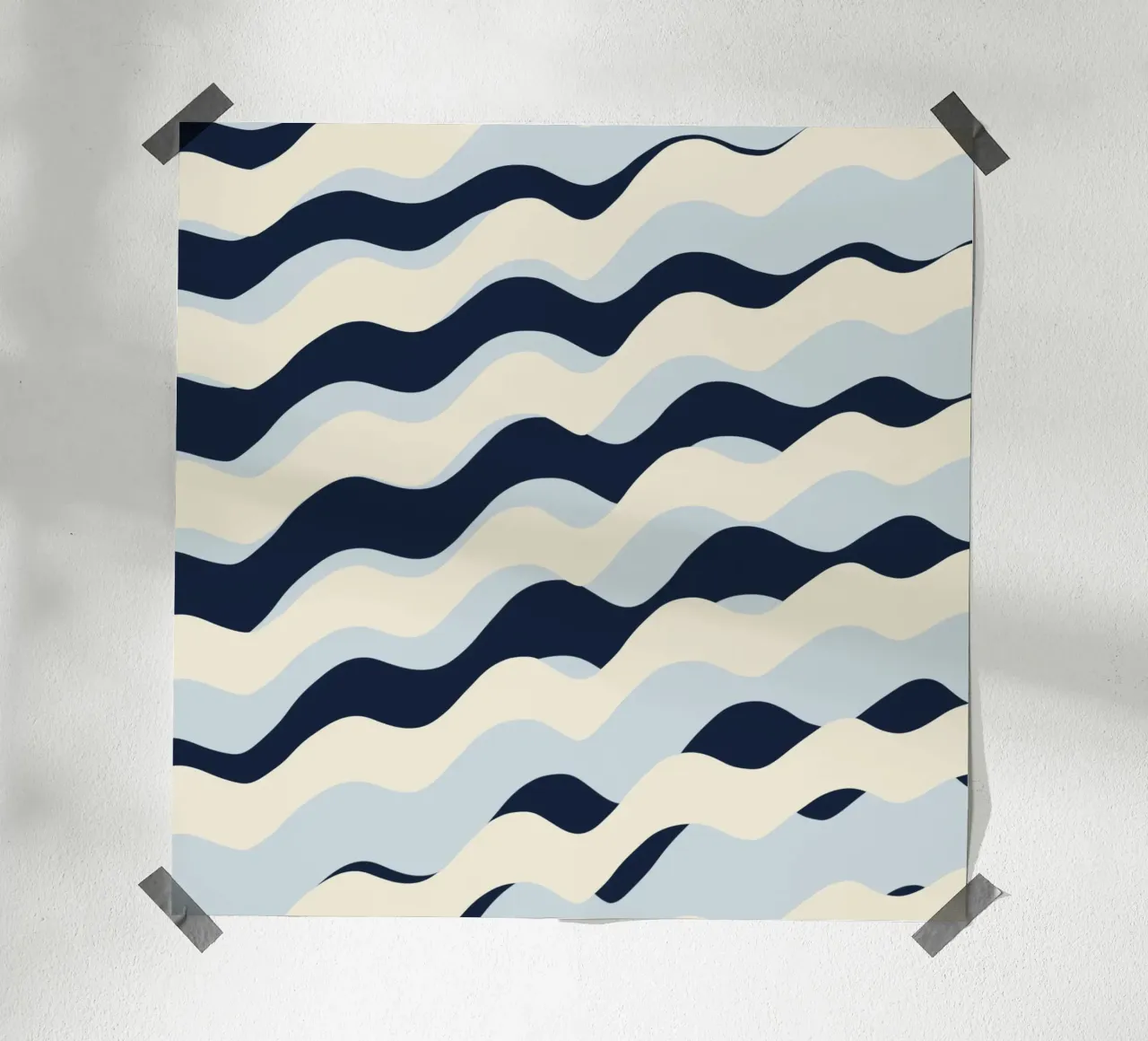 Waves pattern 09 poster by Little Dean
