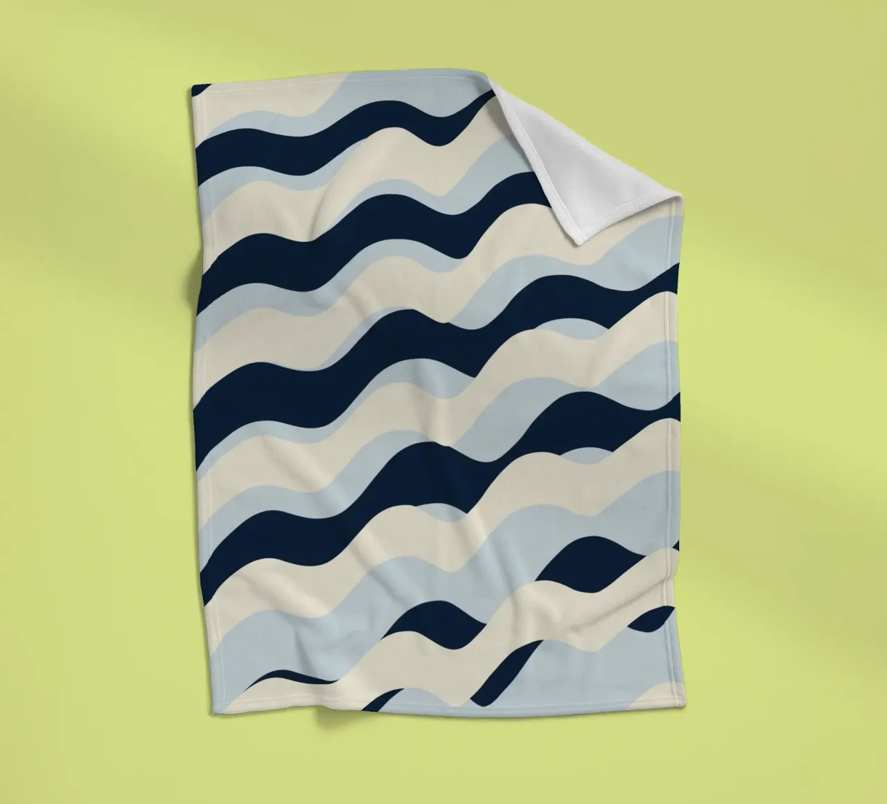 Waves pattern 09 fleece blanket by Little Dean