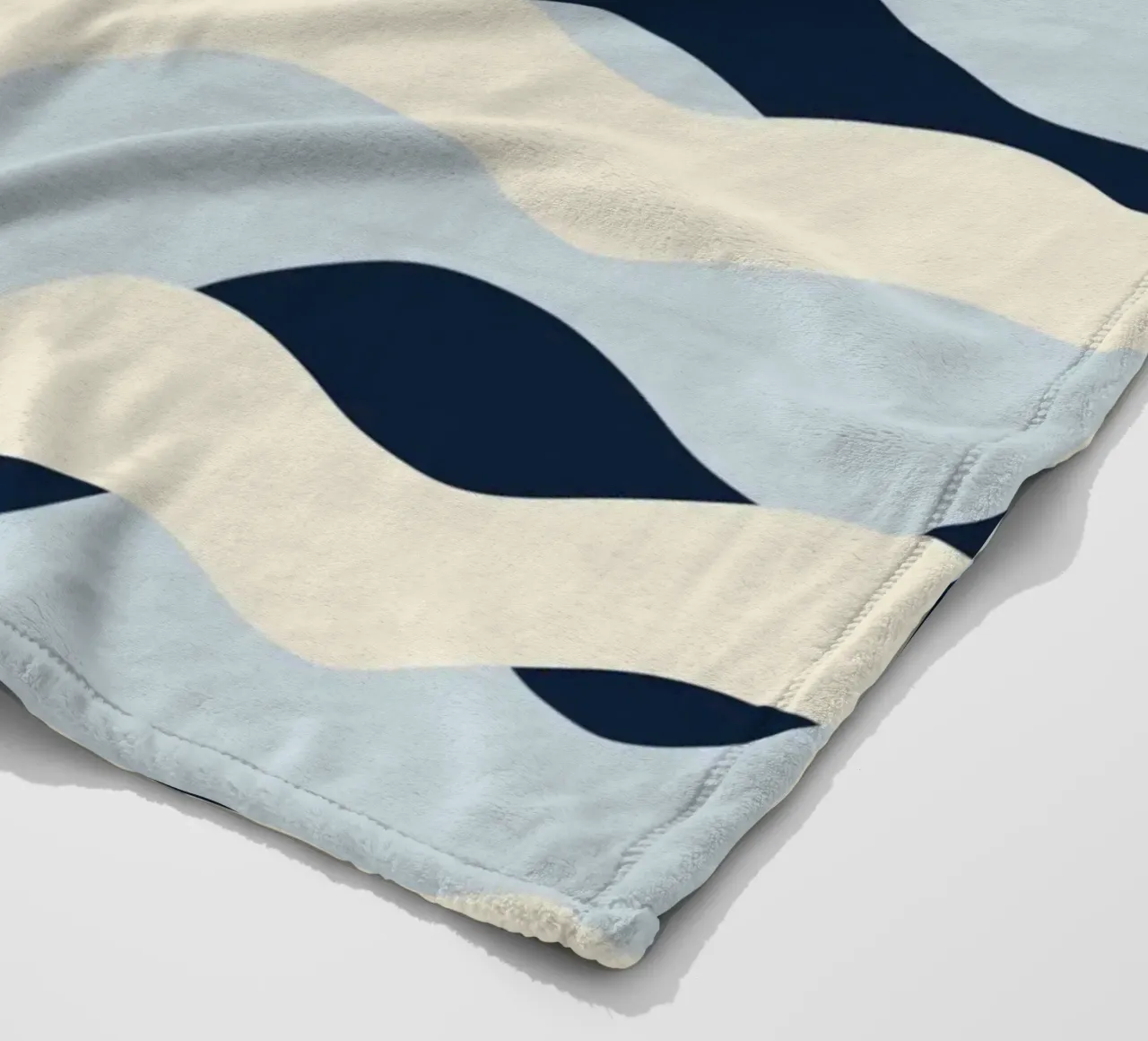 Waves pattern 09 fleece blanket by Little Dean