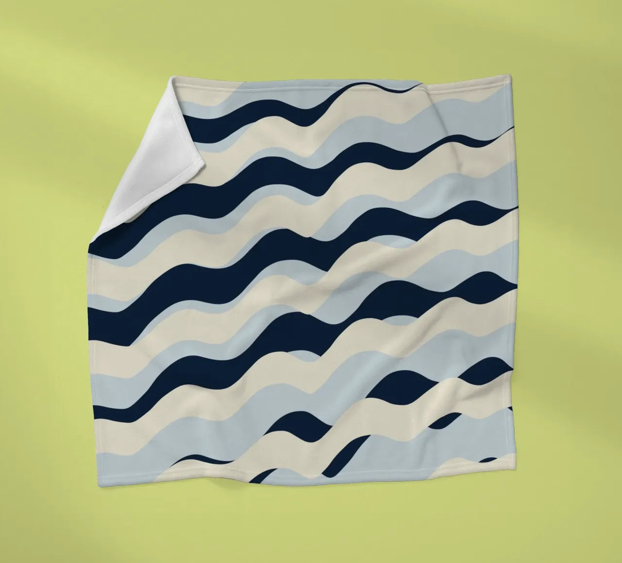 Waves pattern 09 fleece blanket by Little Dean