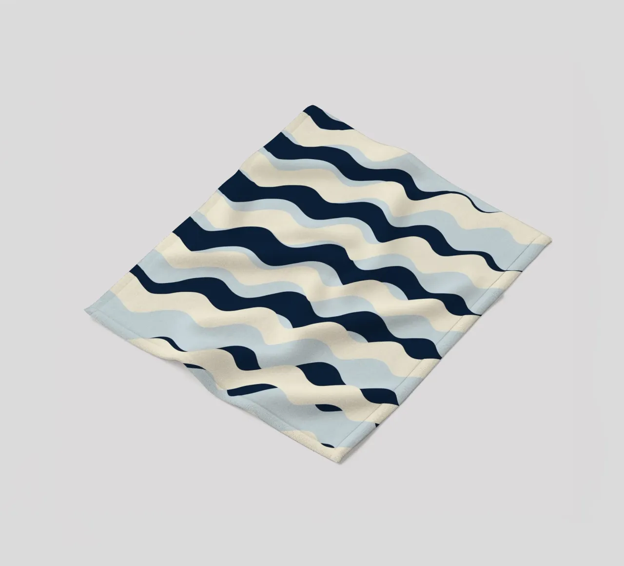 Waves pattern 09 fleece blanket by Little Dean
