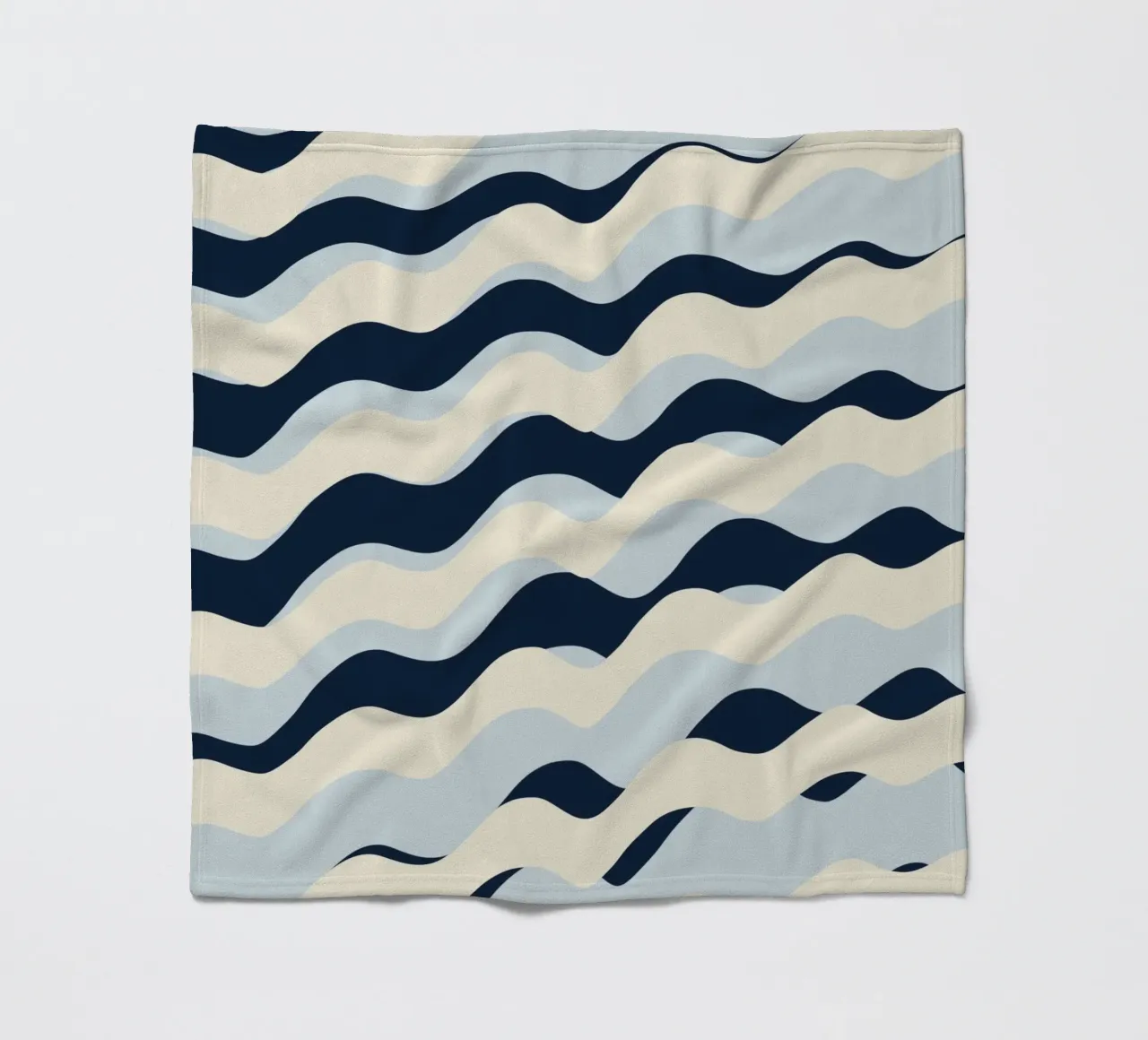 Waves pattern 09 fleece blanket by Little Dean