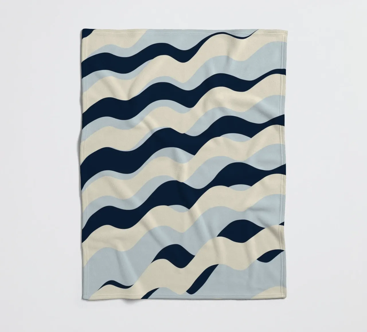 Waves pattern 09 fleece blanket by Little Dean