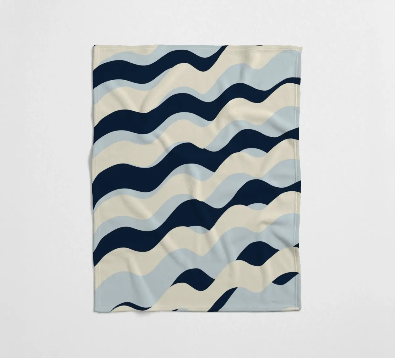 Waves pattern 09 fleece blanket by Little Dean