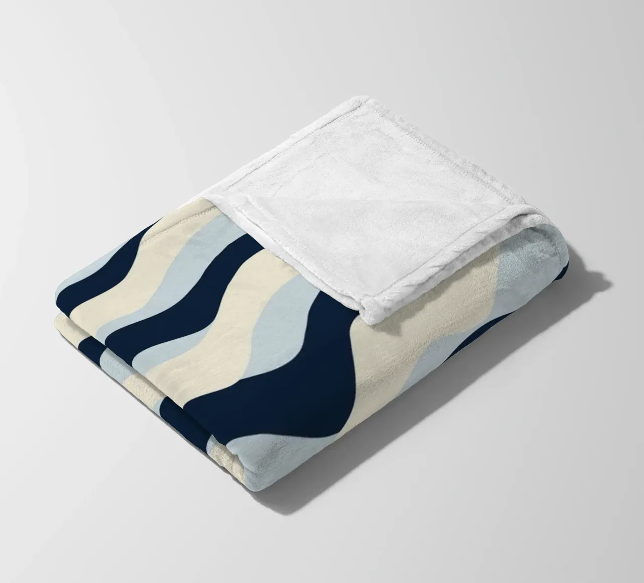 Waves pattern 09 fleece blanket by Little Dean