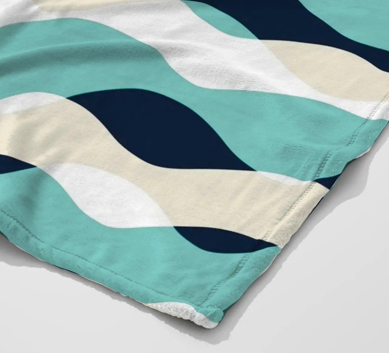 Waves pattern 10 fleece blanket by Little Dean