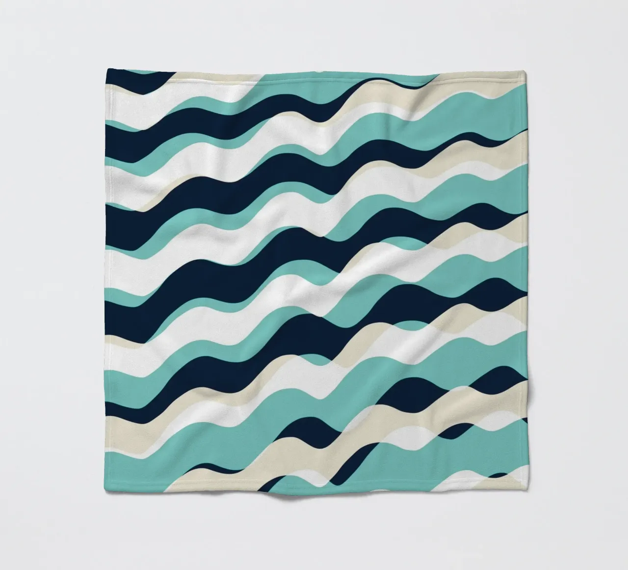 Waves pattern 10 fleece blanket by Little Dean