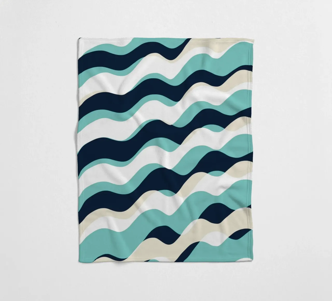 Waves pattern 10 fleece blanket by Little Dean
